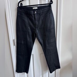 SUNDANCE Black Straight Leg Coated Jeans